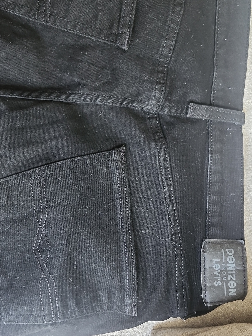 Mens Black Skinny Jeans. Denizen By LEVIS.